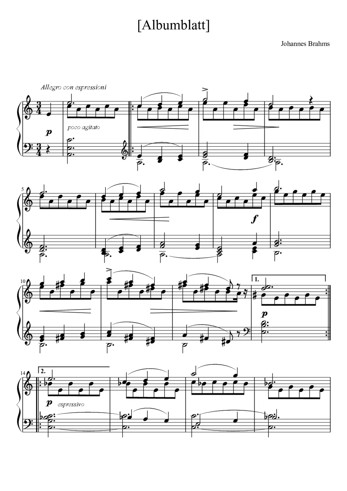 Albumblatt - Page 1