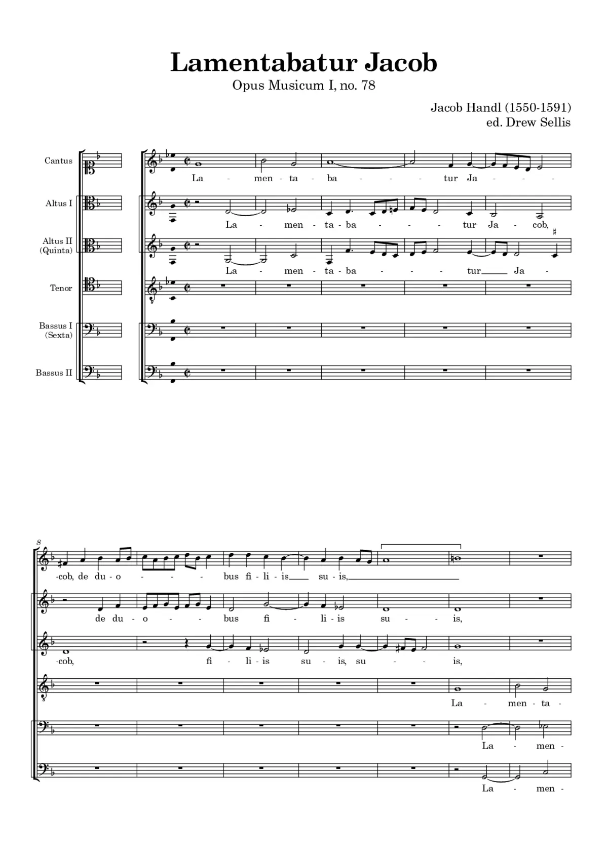 Lamentabatur Jacob - Page 1
