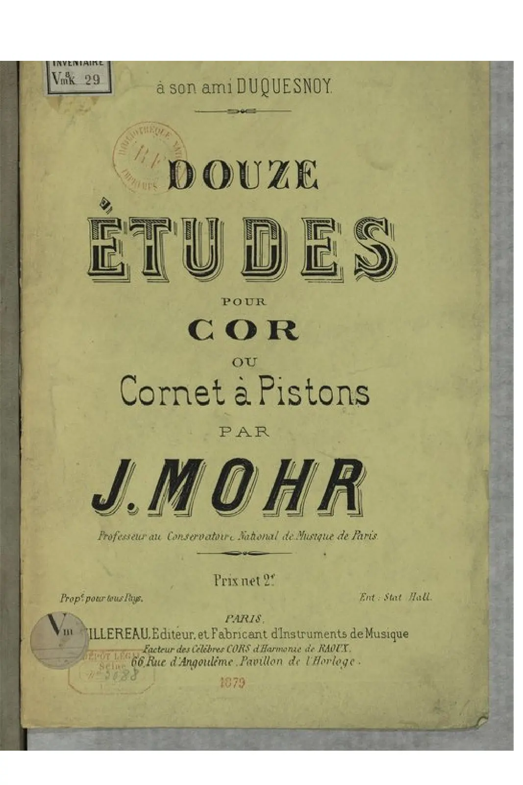 Douze études pour cor ou cornet à pistons - Page 1