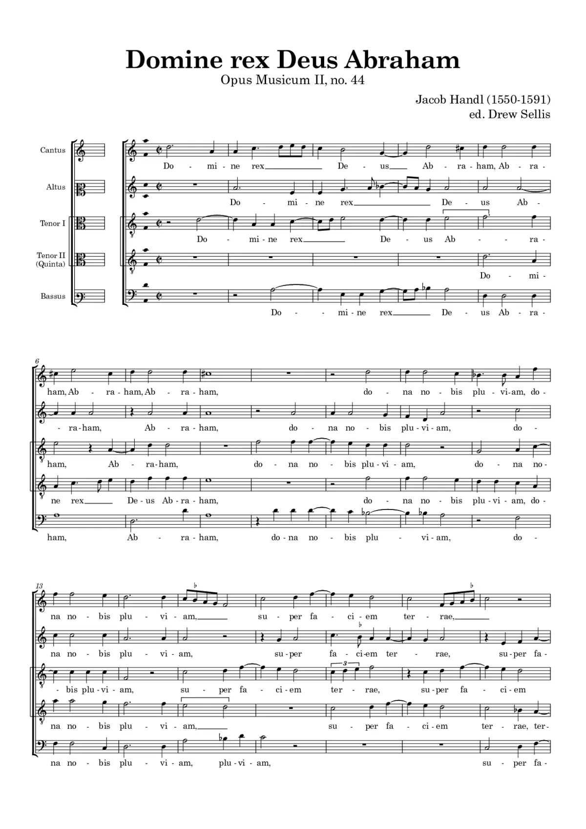 Domine rex Deus Abraham - Page 1