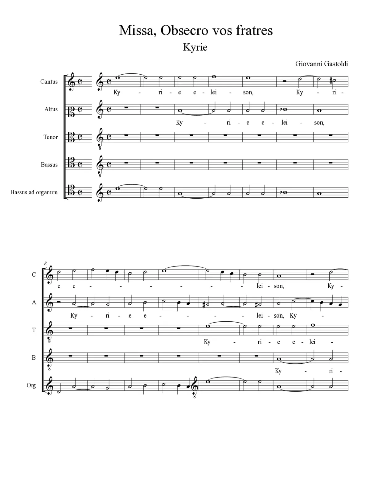Missa Obsecro vos fratres - Page 1
