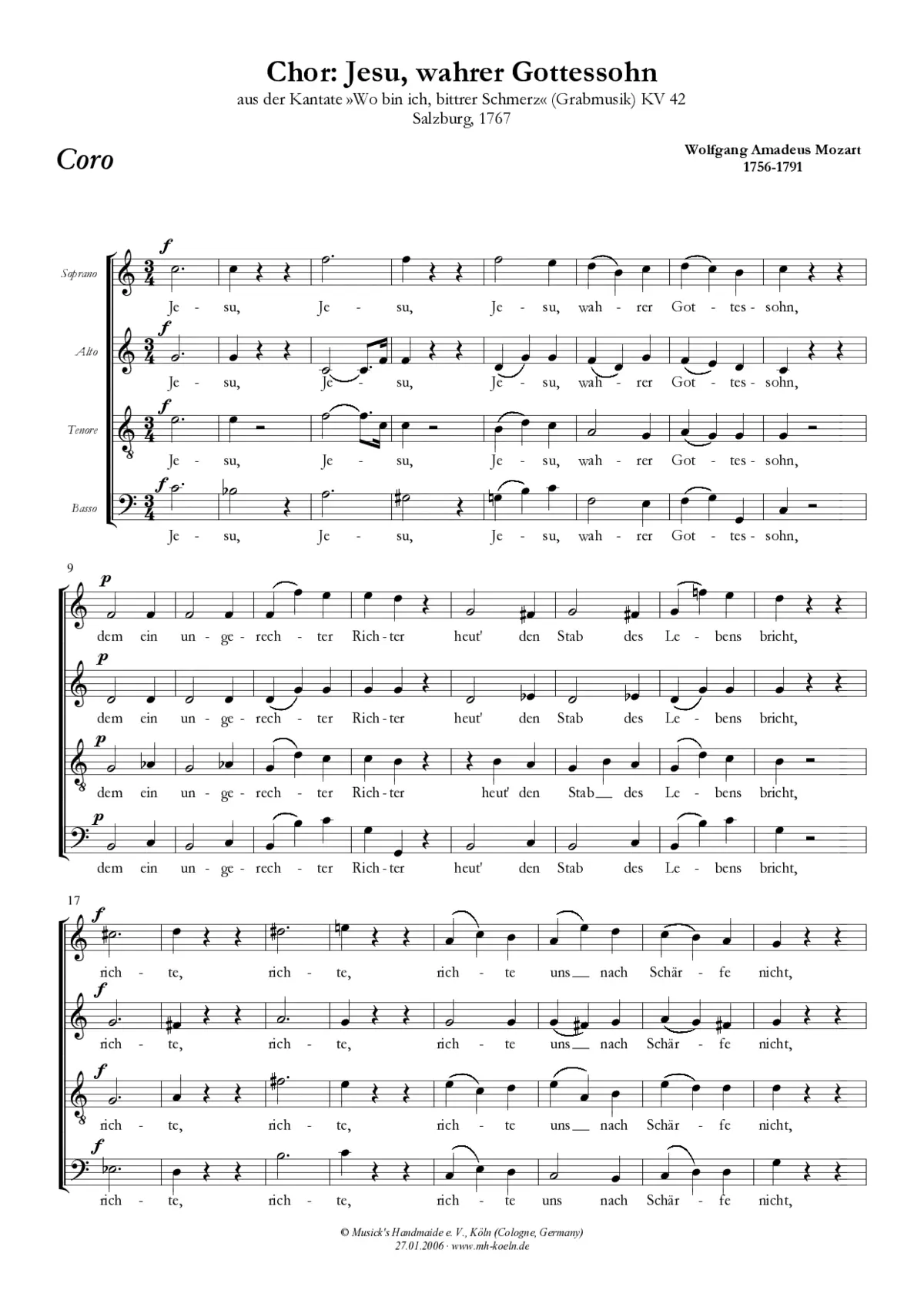 Jesu, wahrer Gottessohn - Page 1