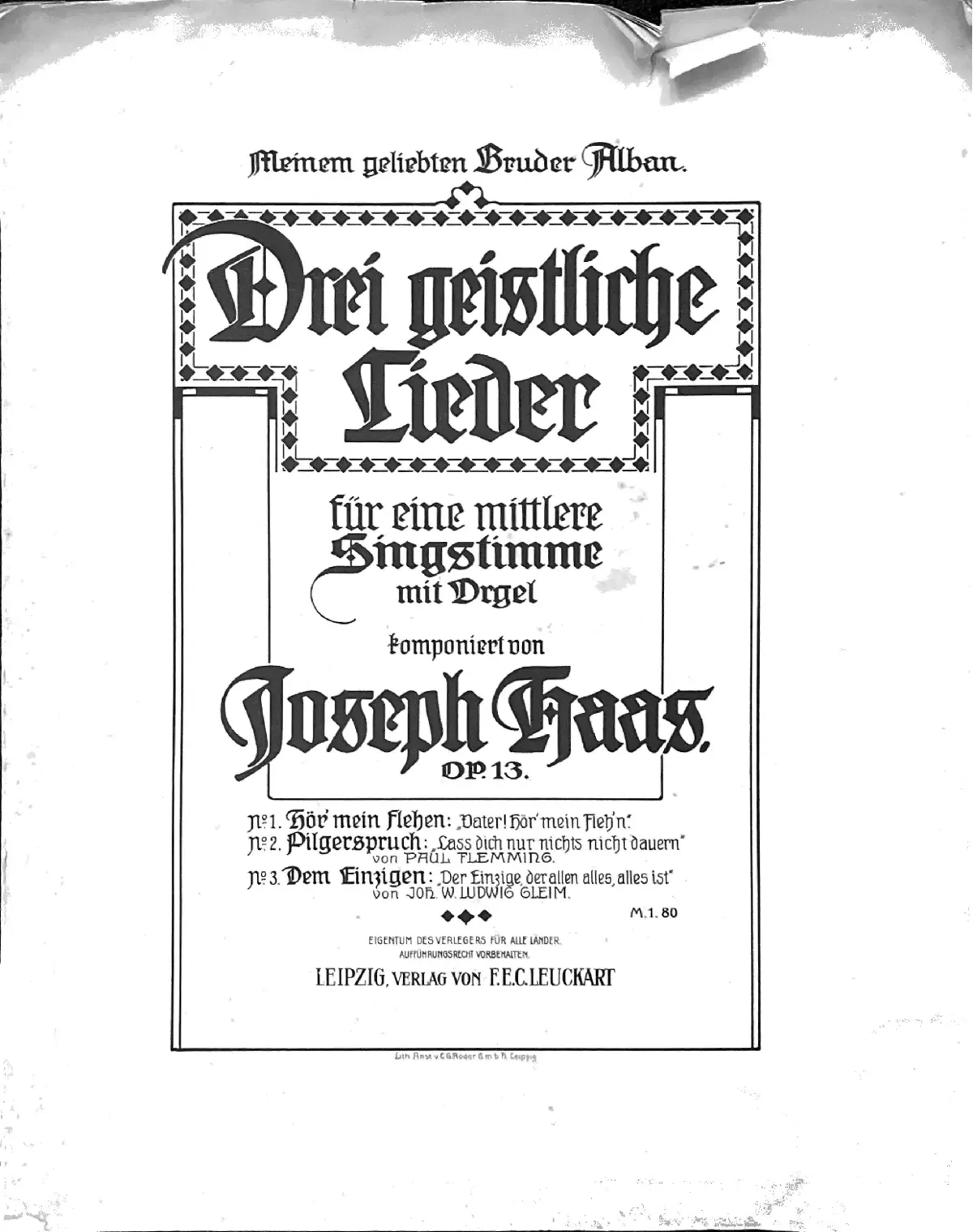 3 Geistliche Lieder - Page 1