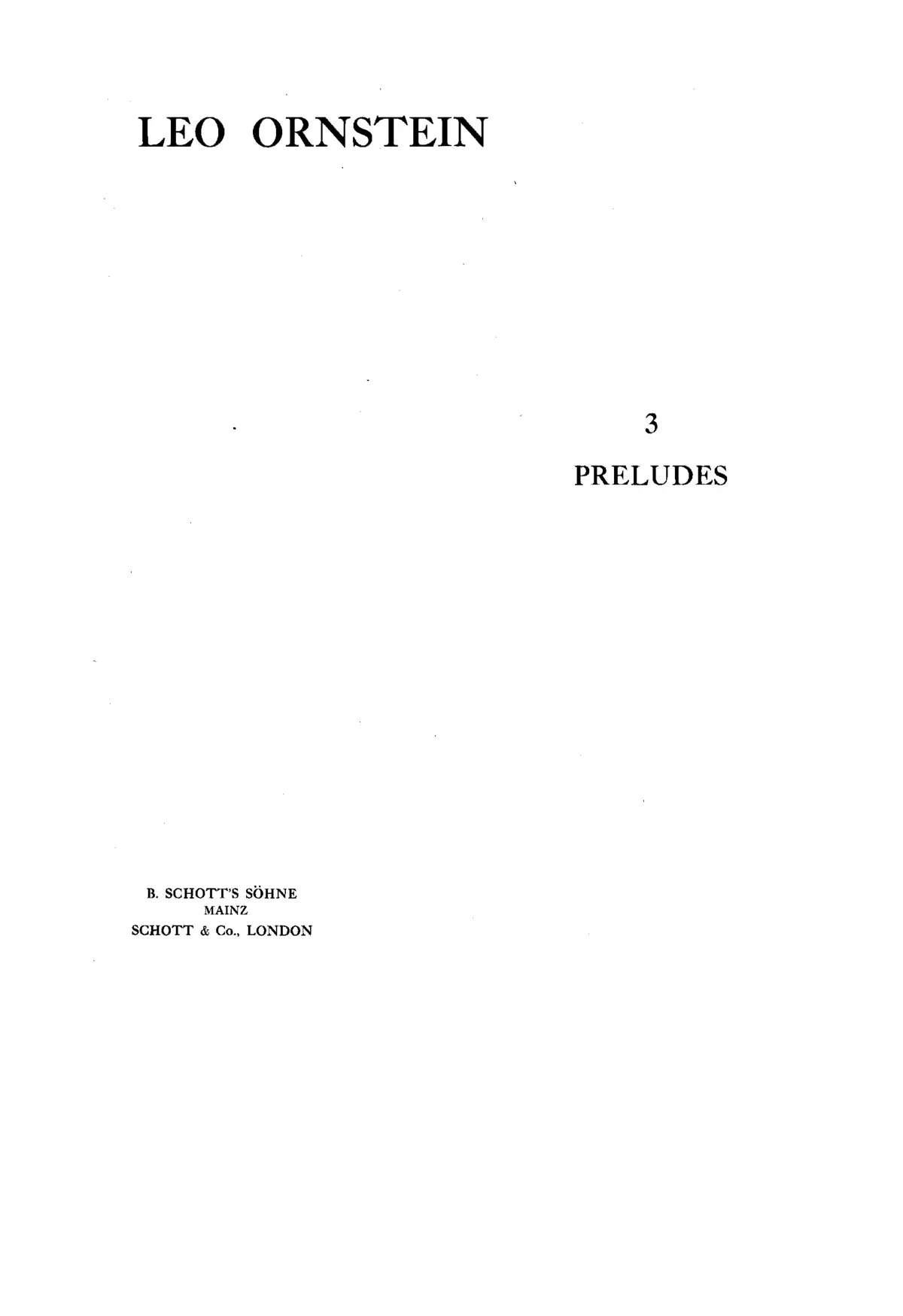 Three Preludes - Page 1