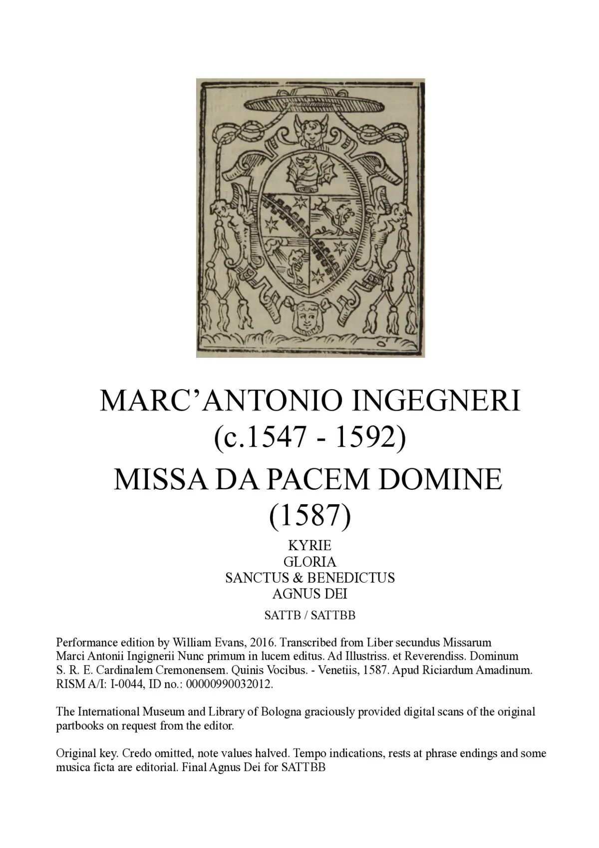 Missa Da pacem Domine - Page 1