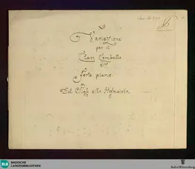 12 Variations for Keyboard in C major