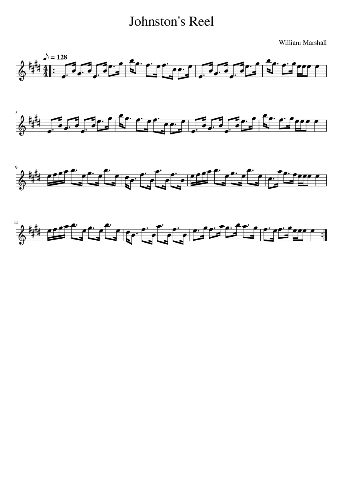 Johnston's Reel - Page 1