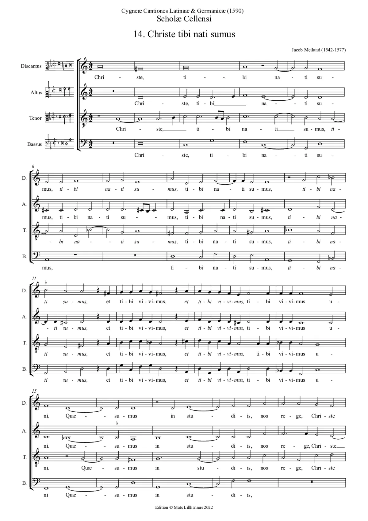 Christe tibi nati sumus - Page 1