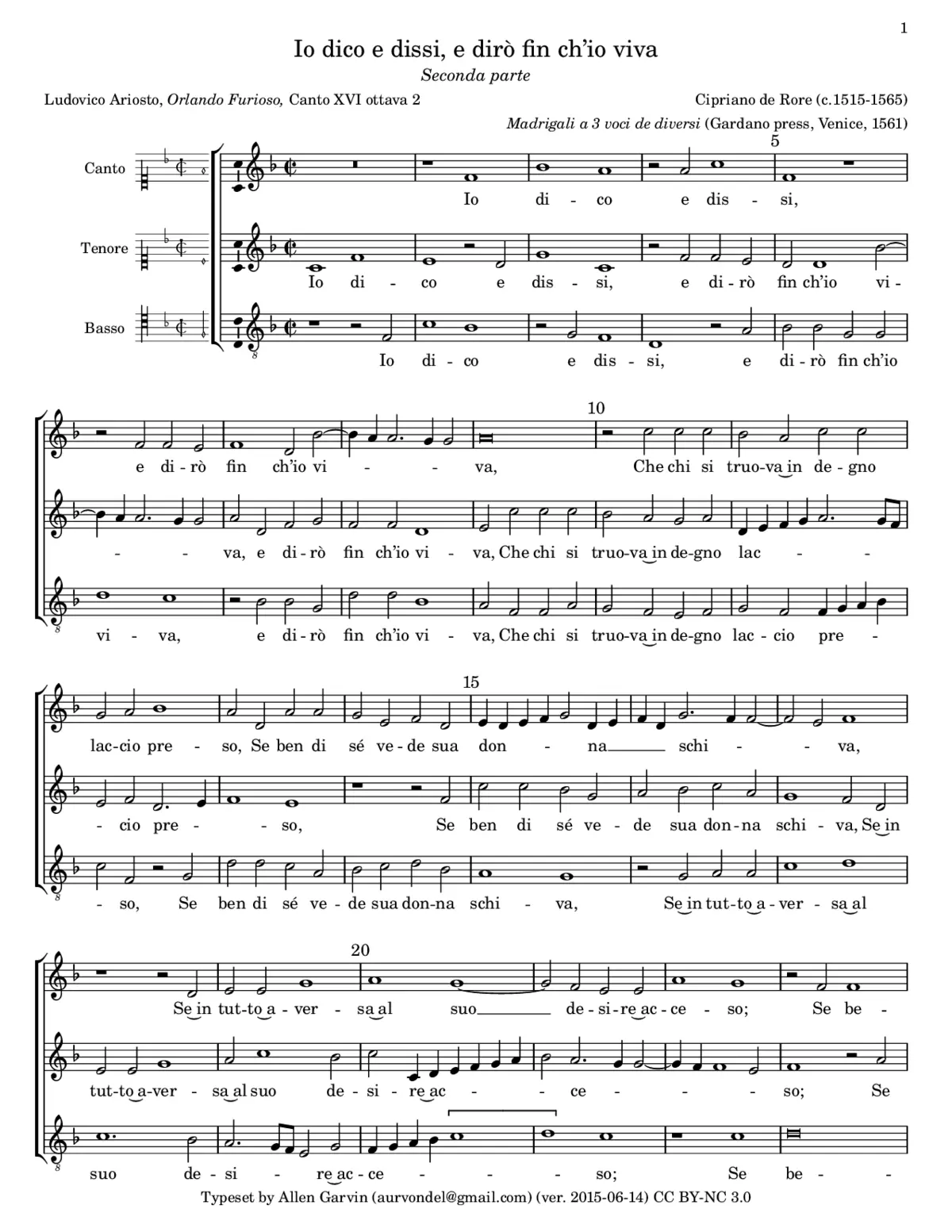 Io dico et dissi - Page 1
