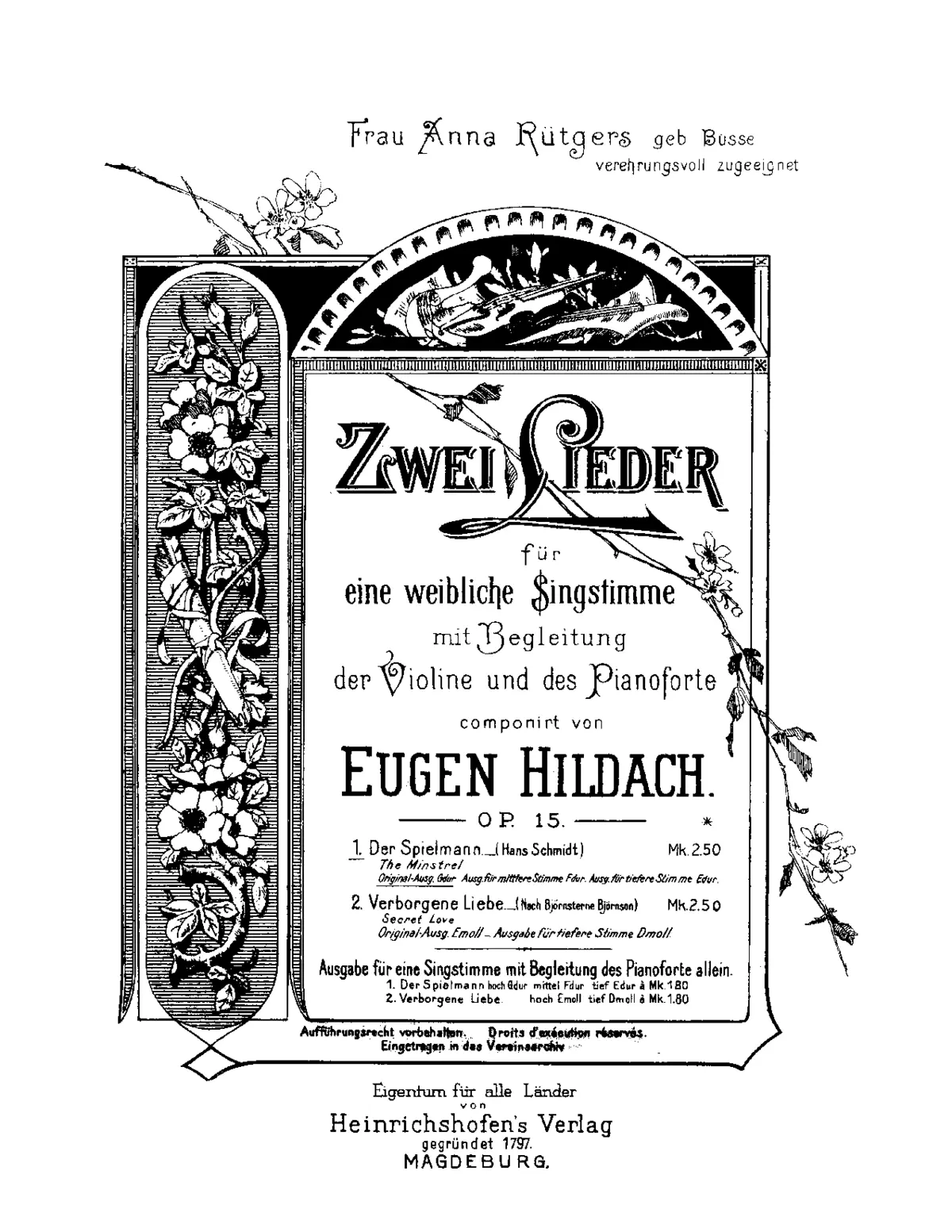 2 Lieder - Page 1