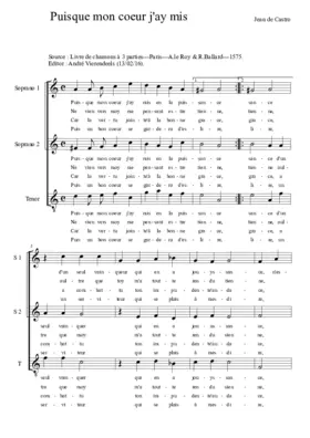 Puisque mon coeur
