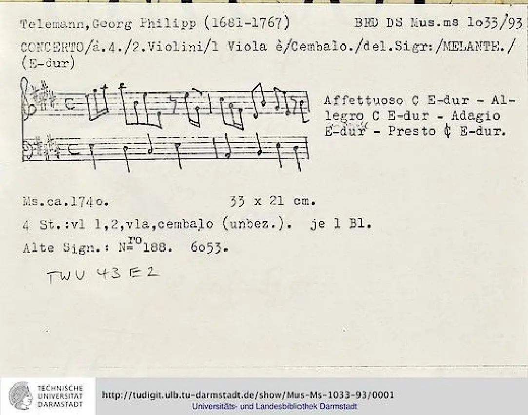 Concerto à 4 - Page 1