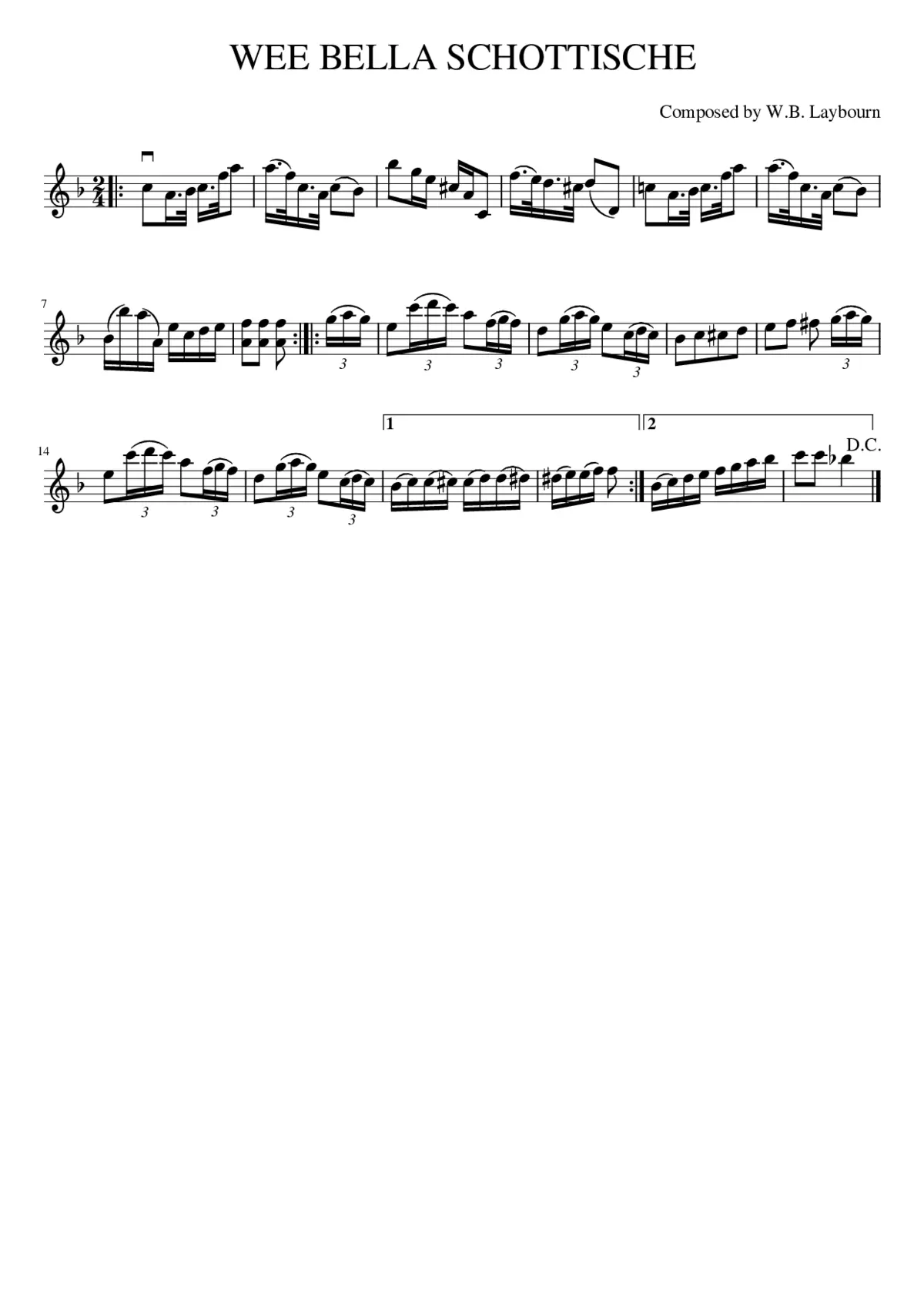 Wee Bella Schottische - Page 1