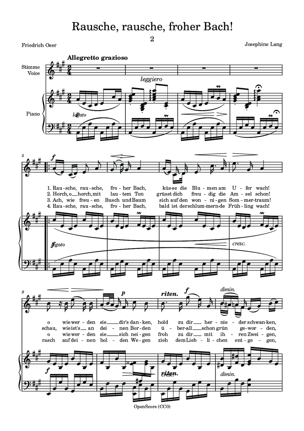 Rausche, rausche, froher Bach! - Page 1