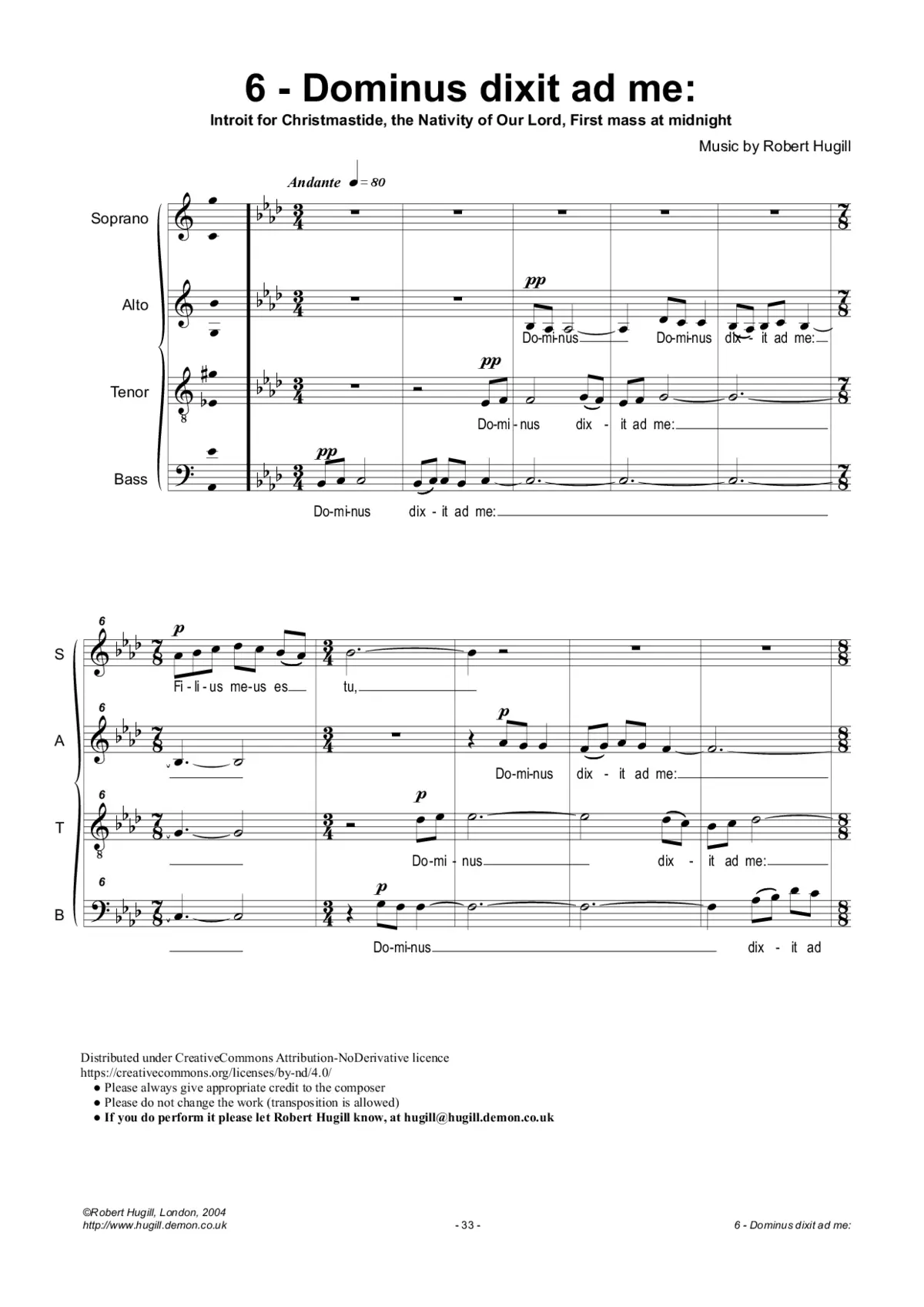 Dominus dixit ad me - Page 1