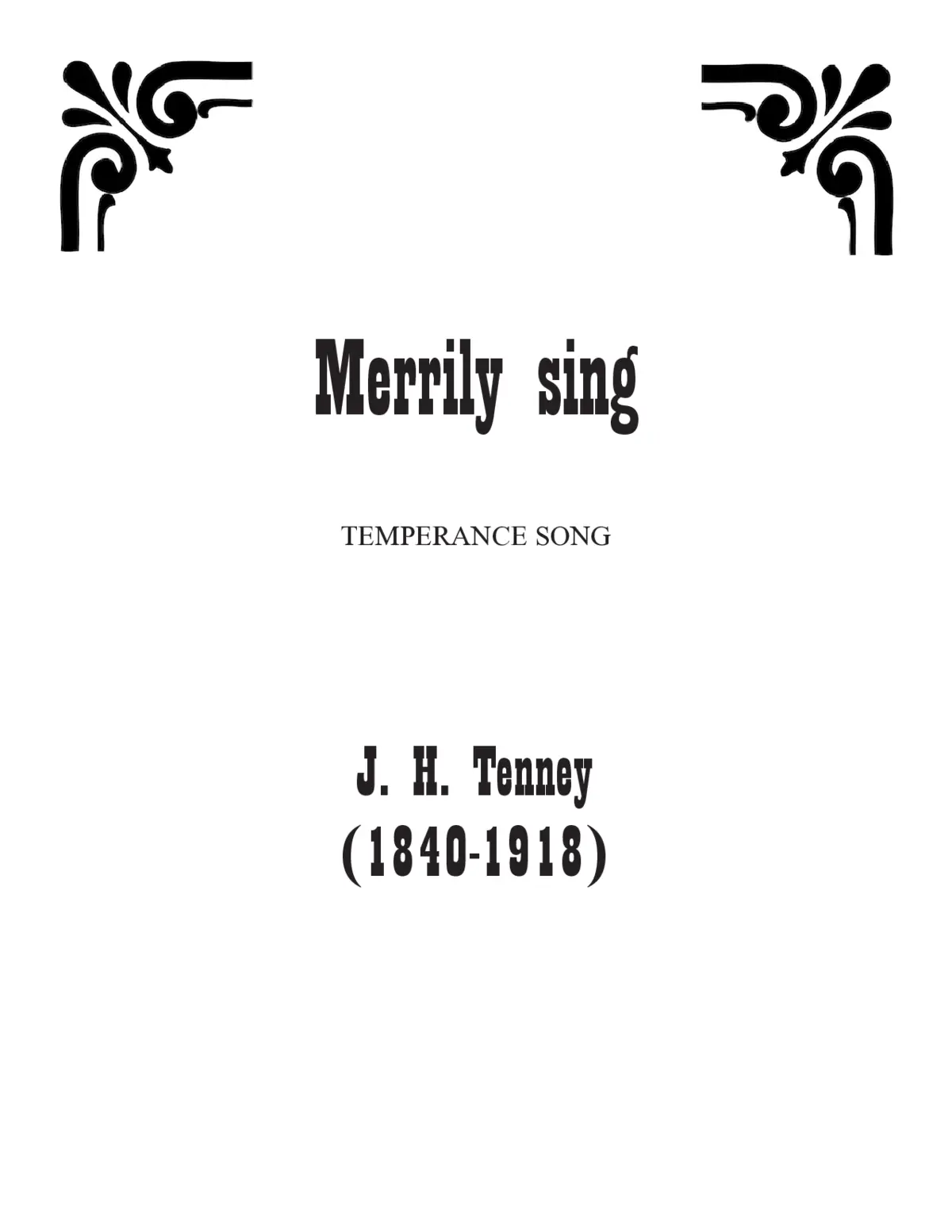 Merrily sing - Page 1