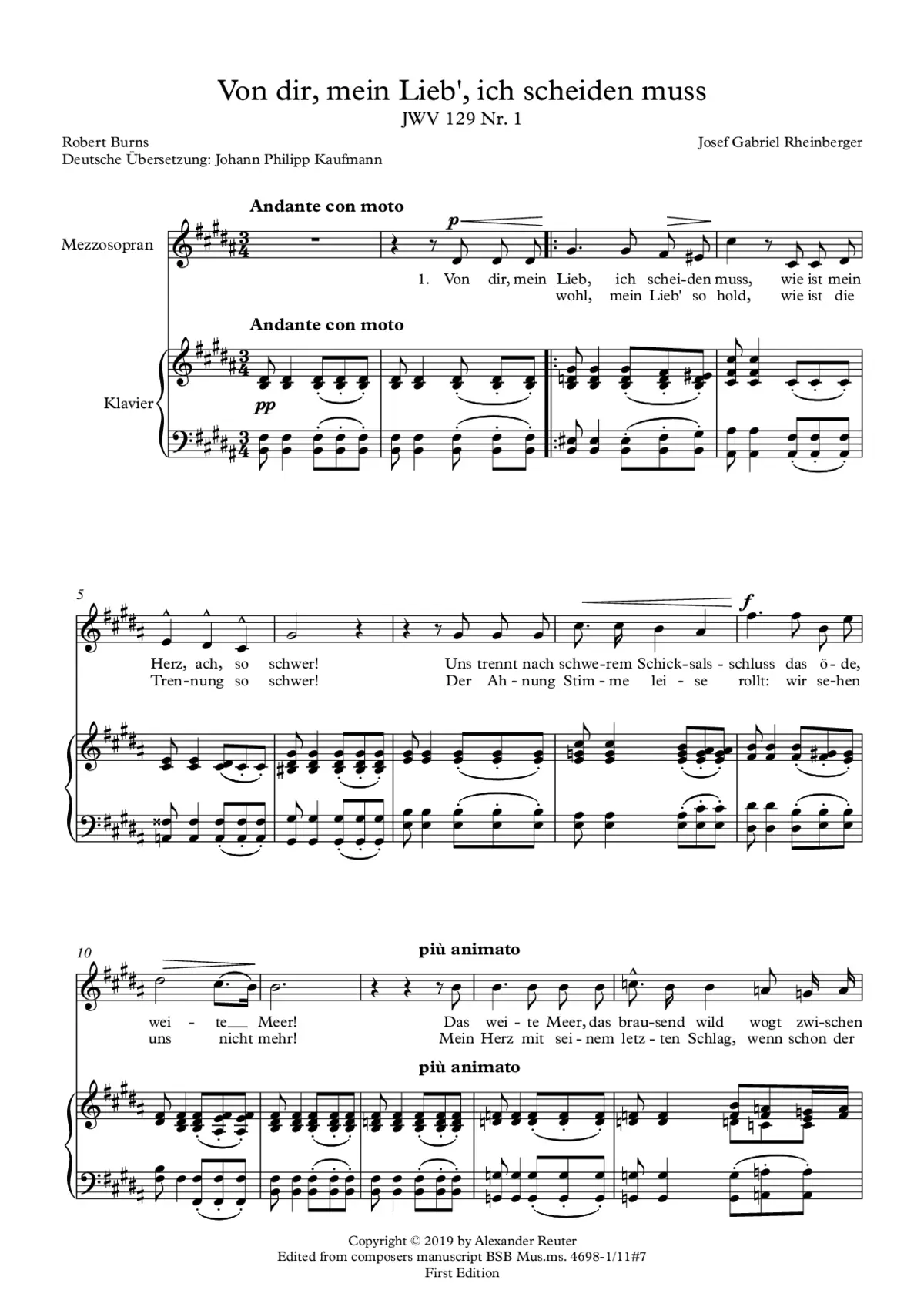3 Lieder, JWV 129 - Page 1
