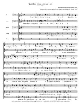 Quando a ferire a saetar i cori