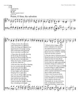 Praise O Sion thy salvation