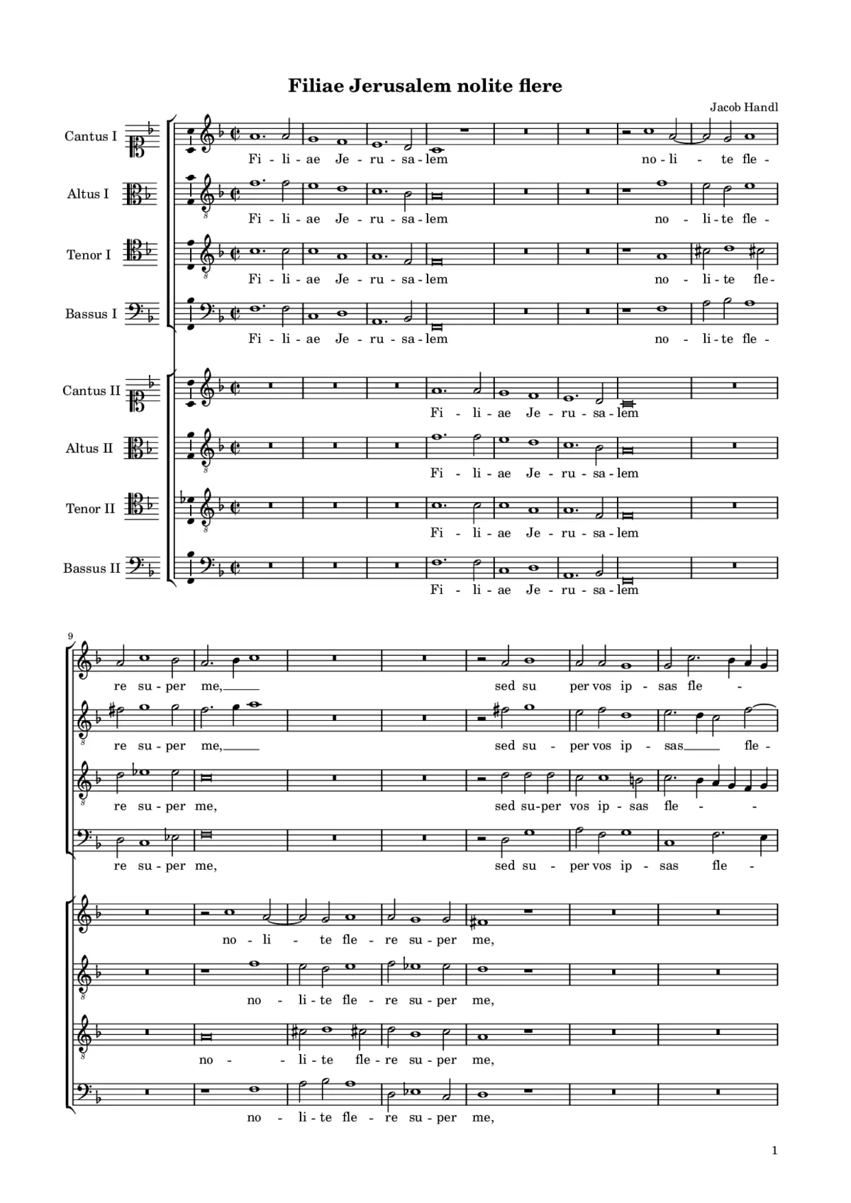 Filiae Jerusalem nolite flere - Page 1