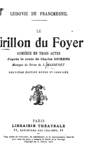 Le grillon du foyer