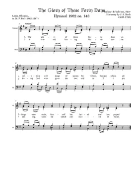 The glory of these forty days