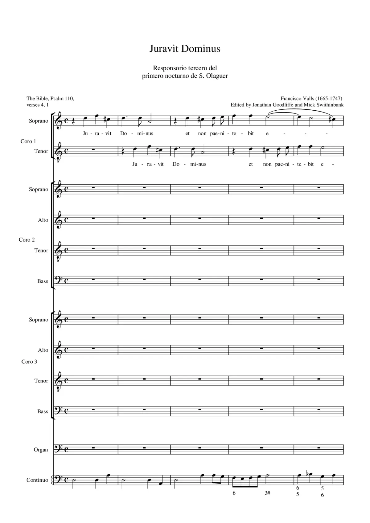 Juravit Dominus - Page 1