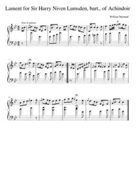 Lament for Sir Harry Niven Lumsden bart. of Achindoir