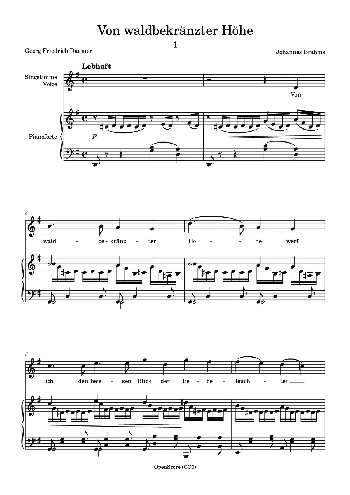 Von waldbekränzter Höhe - Page 1