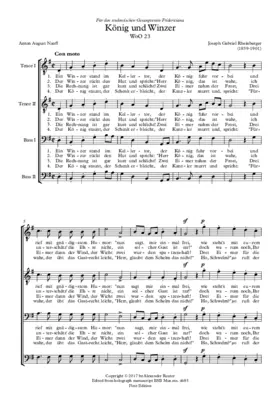 König und Winzer, WoO 23
