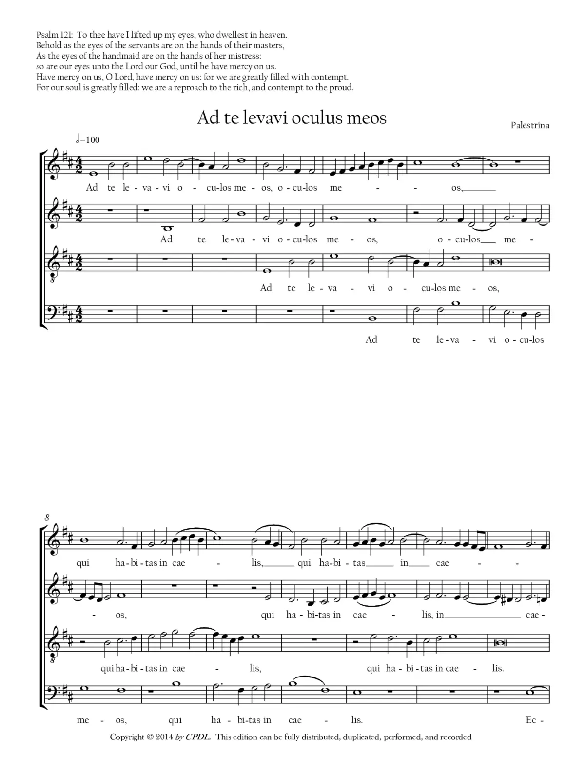 Ad te levavi oculos meos - Page 1
