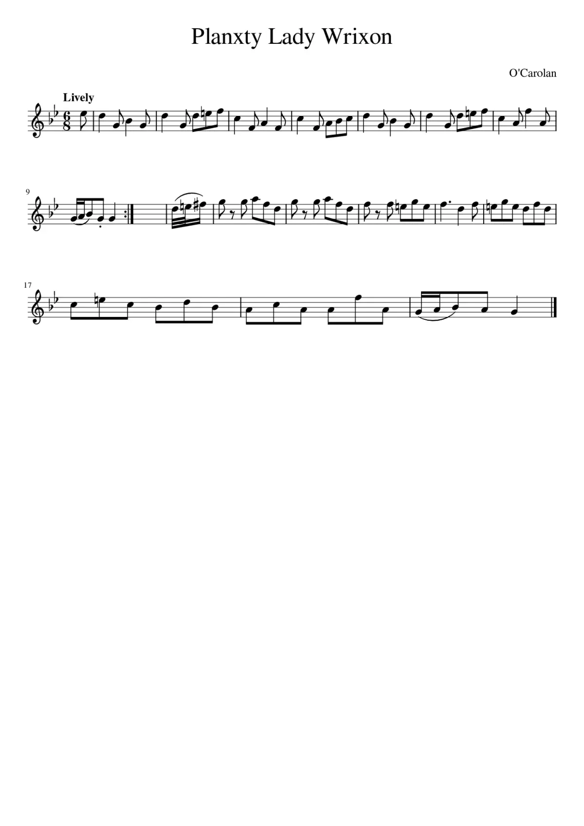 Planxty Lady Wrixon - Page 1