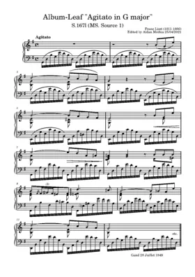 Album-Leaf 'Agitato in G major' (S.167l/1)Album-Leaf 'Agitato in G major' (S.167l/2)