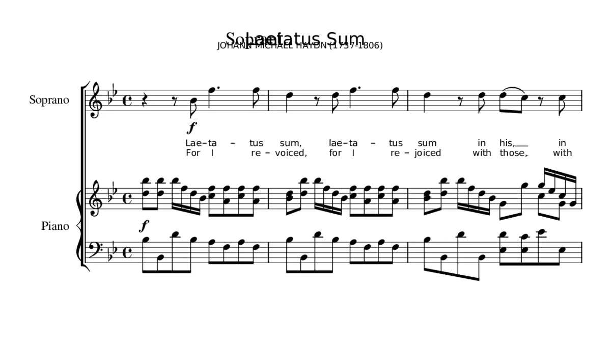 Laetatus Sum Soprano - Page 1