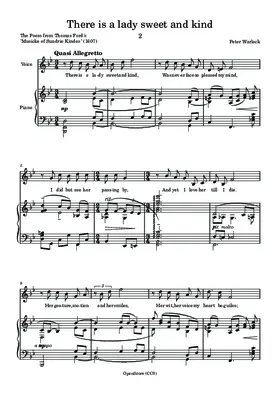 There is a lady sweet and kind