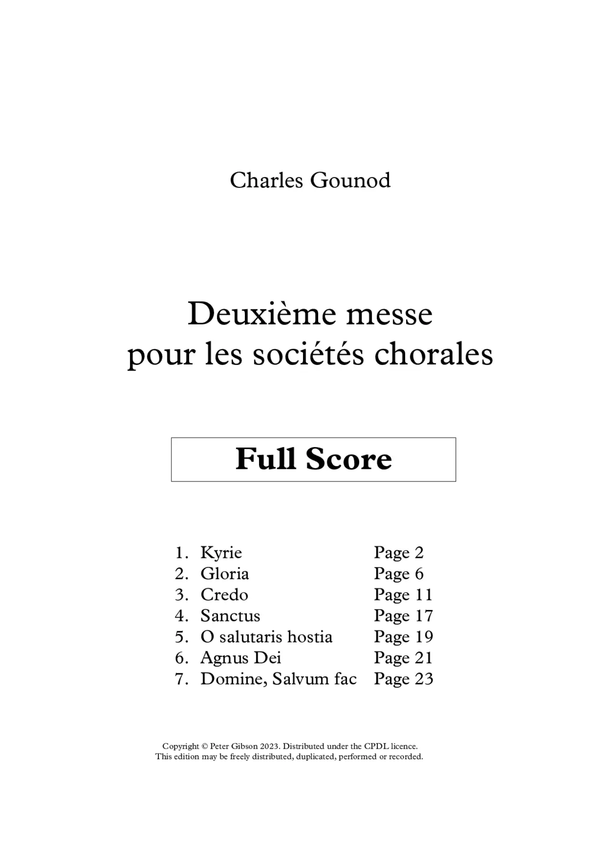 Deuxième Messe - Page 1