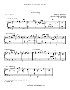 12 Cadences for organ