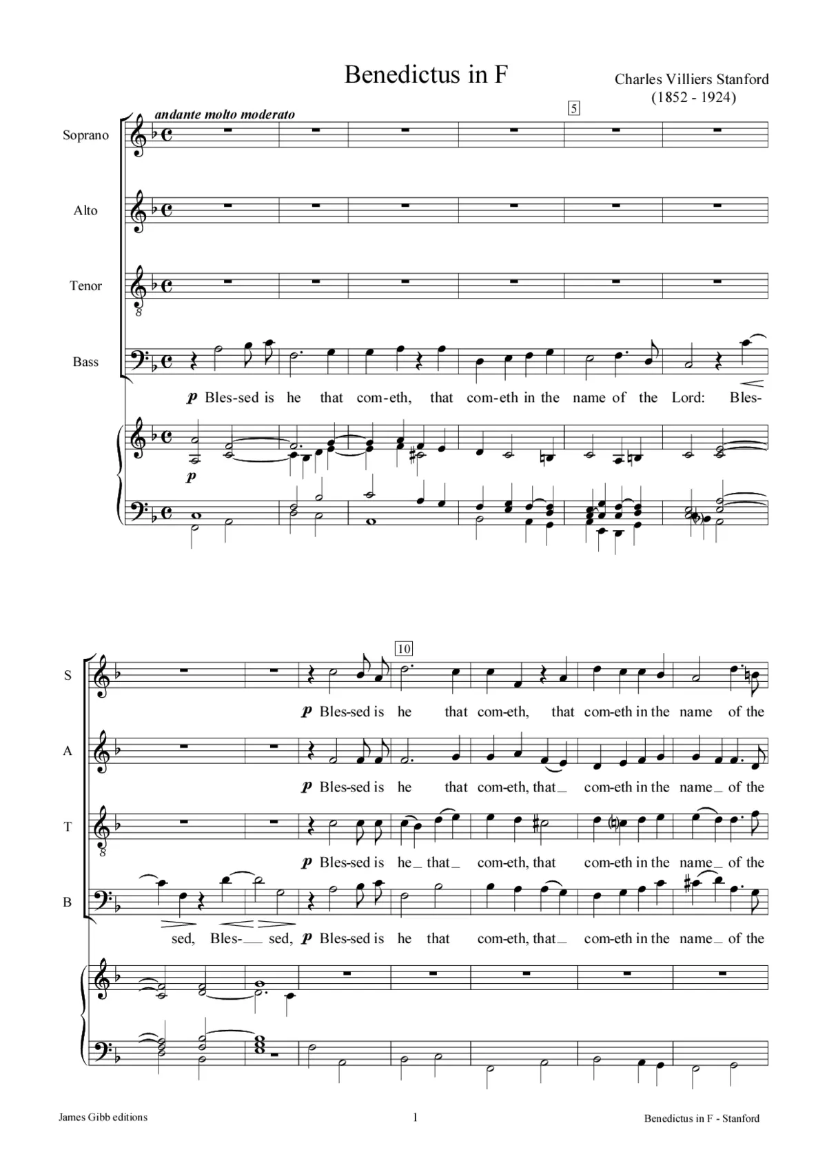 Benedictus and Agnus Dei in F - Page 1