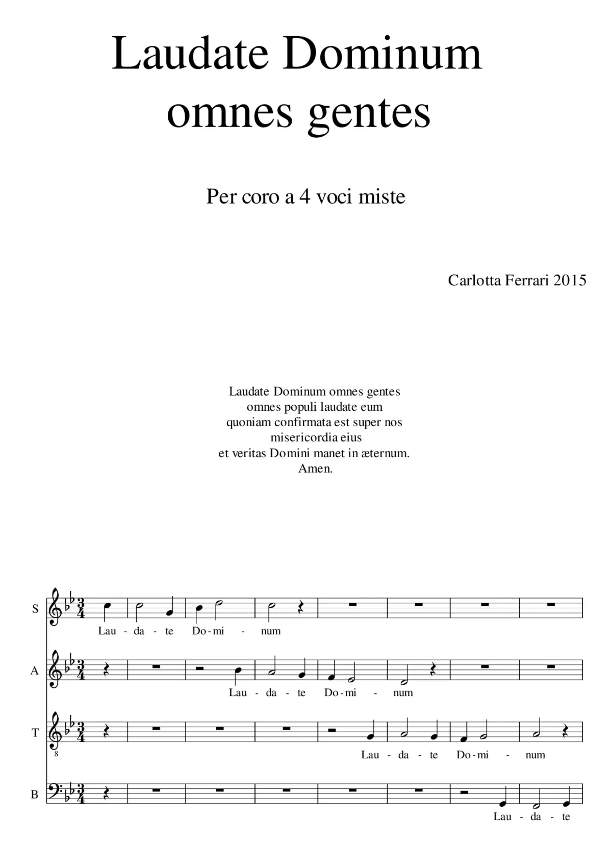 Laudate Dominum omnes gentes - Page 1