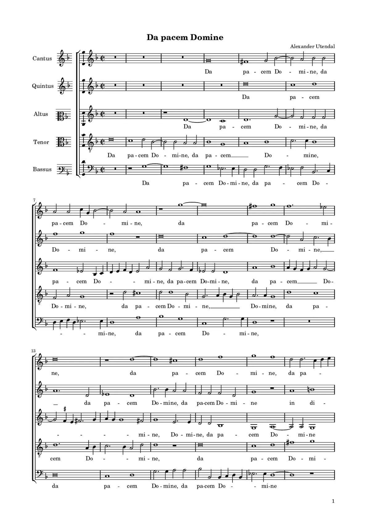 Da pacem Domine - Page 1