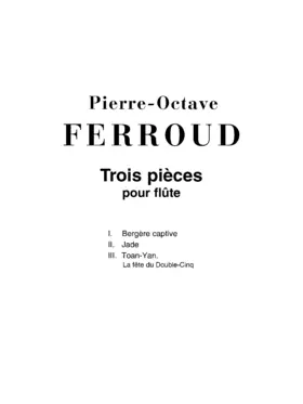 3 Pieces for solo Flute