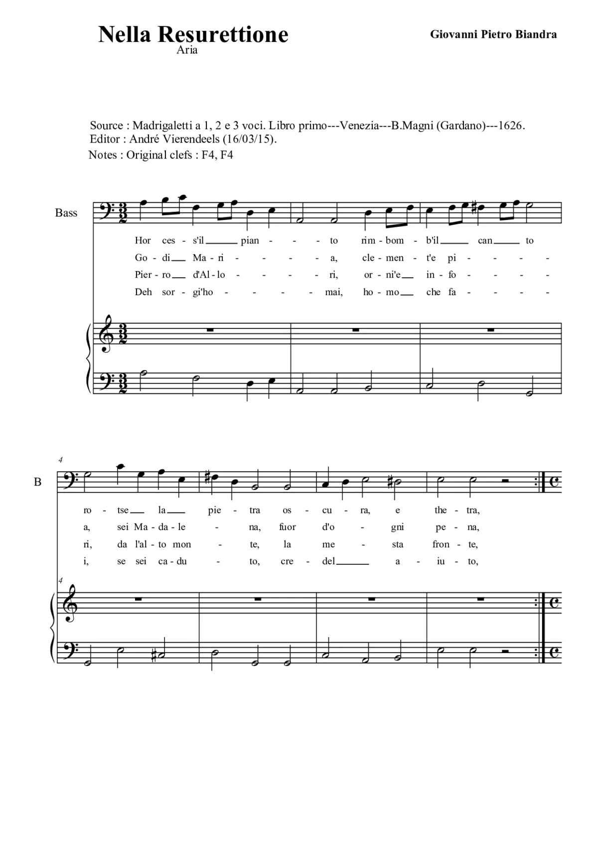 Hor cess' il pianto - Page 1