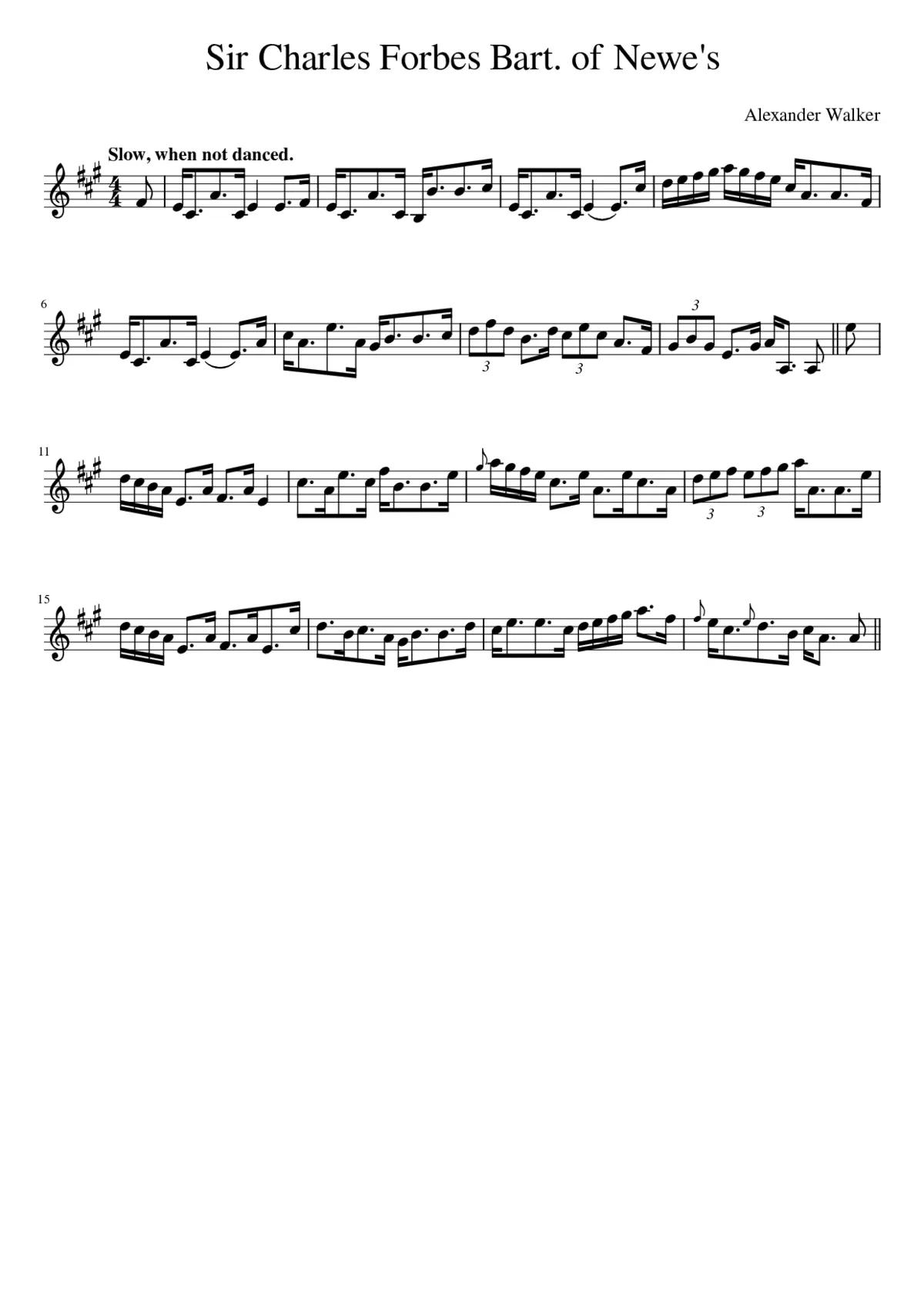 Sir Charles Forbes Bart. of Newe's - Page 1