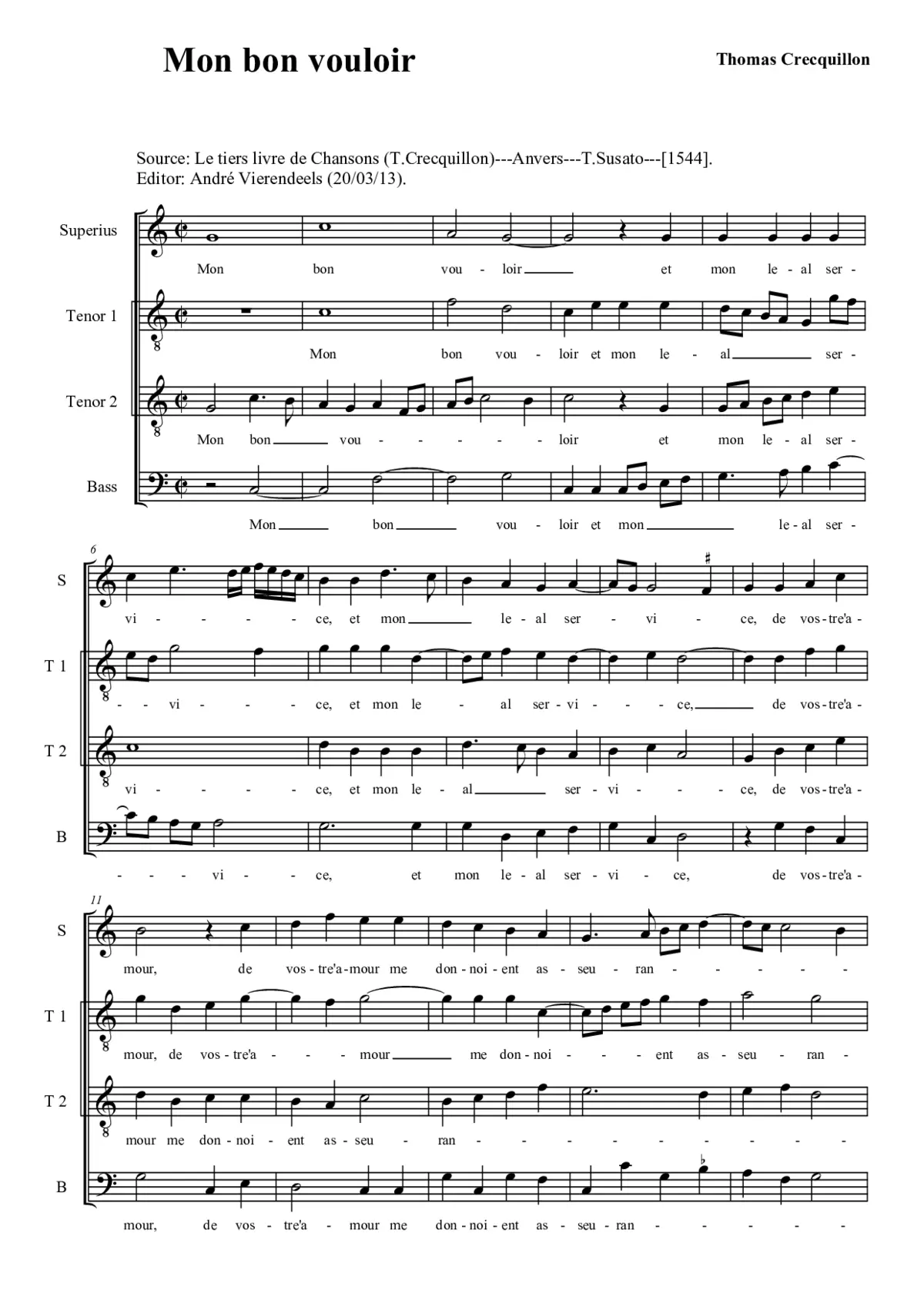 Mon bon vouloir - Page 1