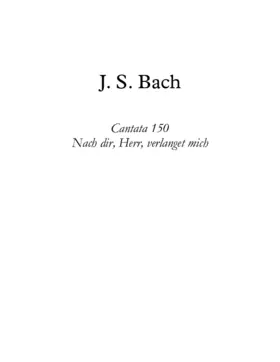 Nach dir, Herr, verlanget mich, BWV 150