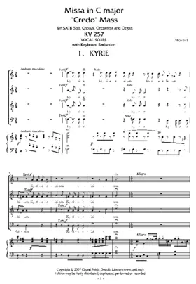 Missa brevis in C major, KV 257 'Credo'