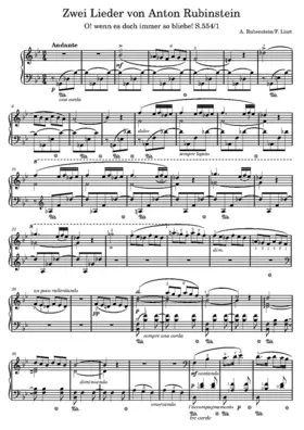 Zwei Lieder Von Anton Rubinstein