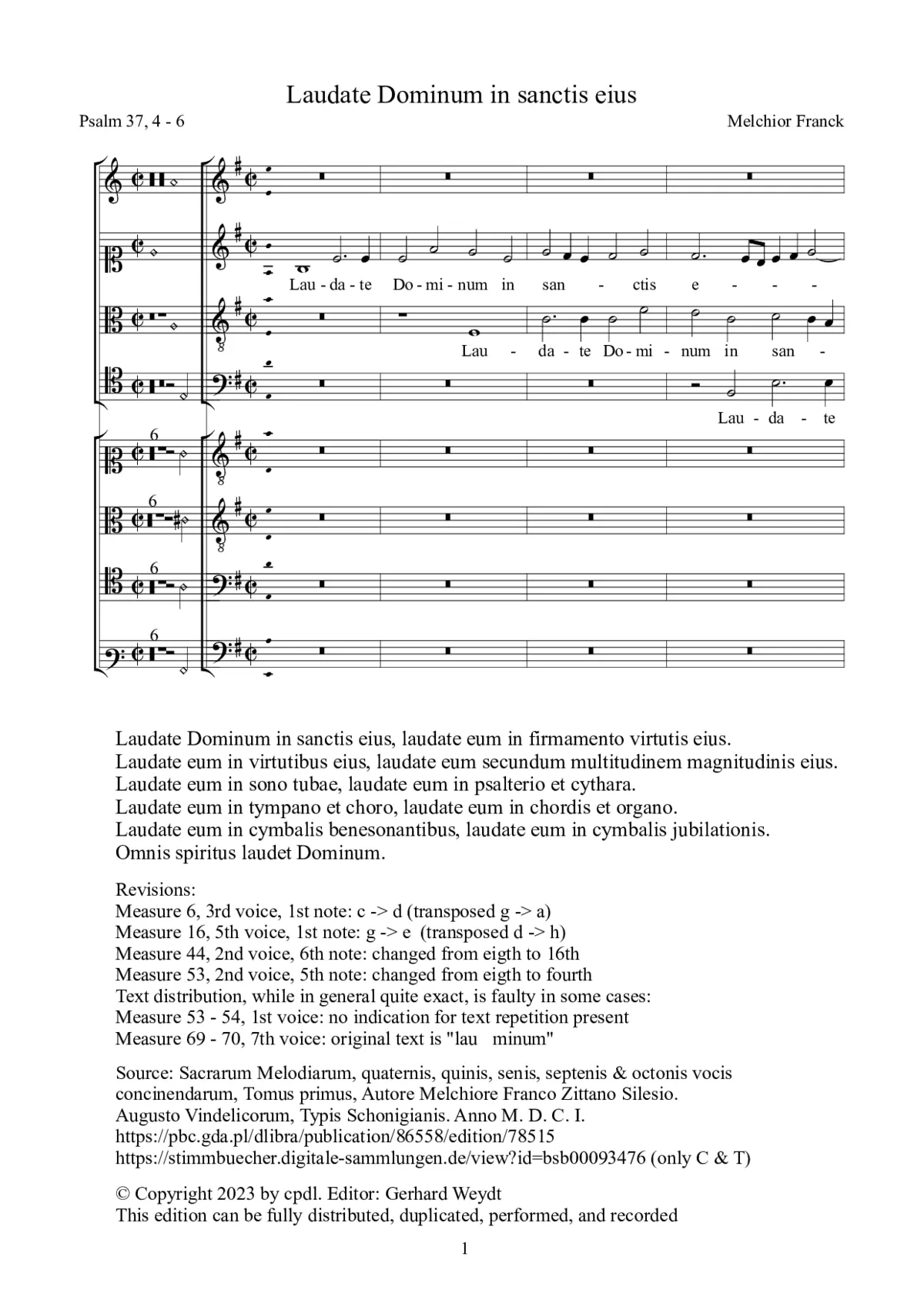 Laudate Dominum in sanctis eius - Page 1