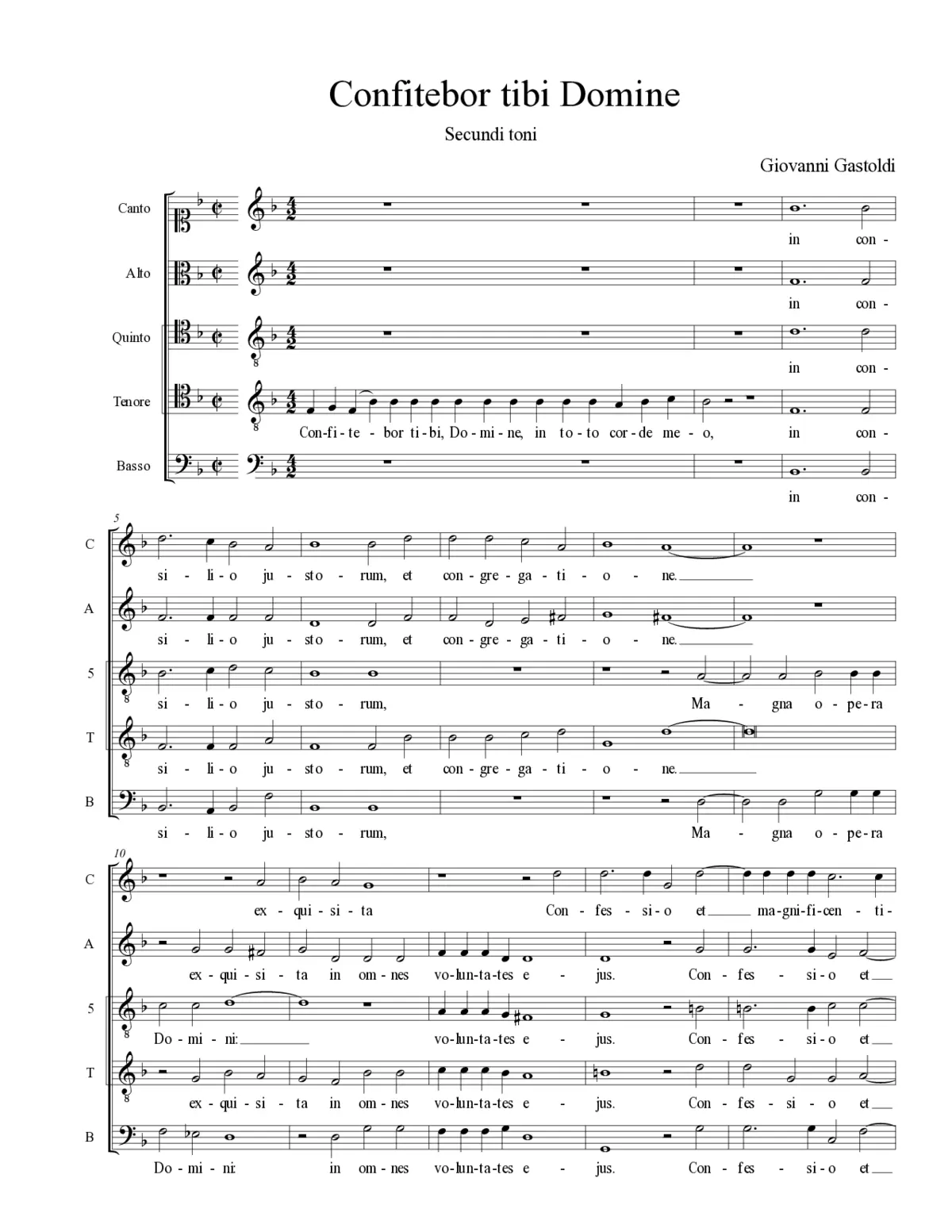 Confitebor tibi Domine - Page 1