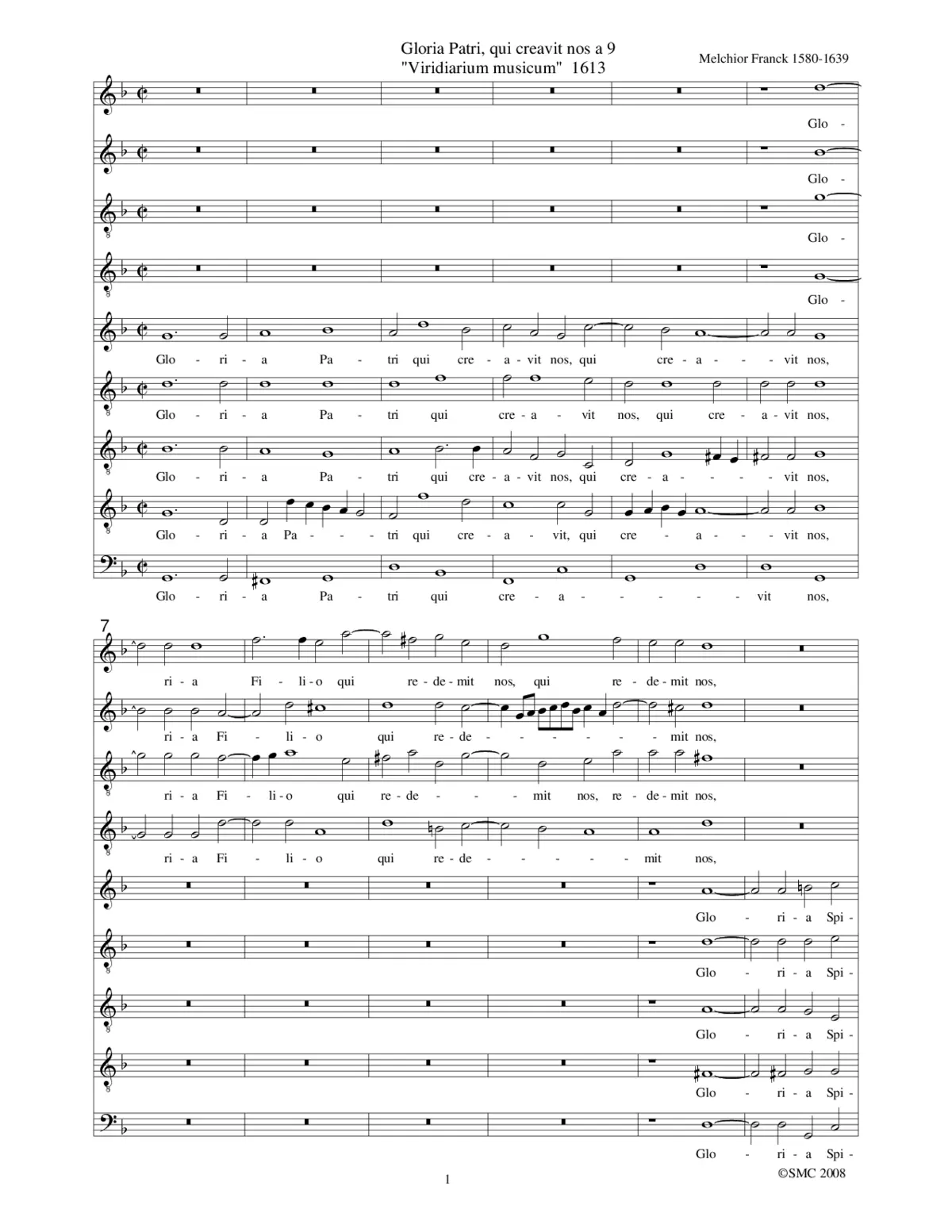 Gloria Patri, qui creavit nos - Page 1